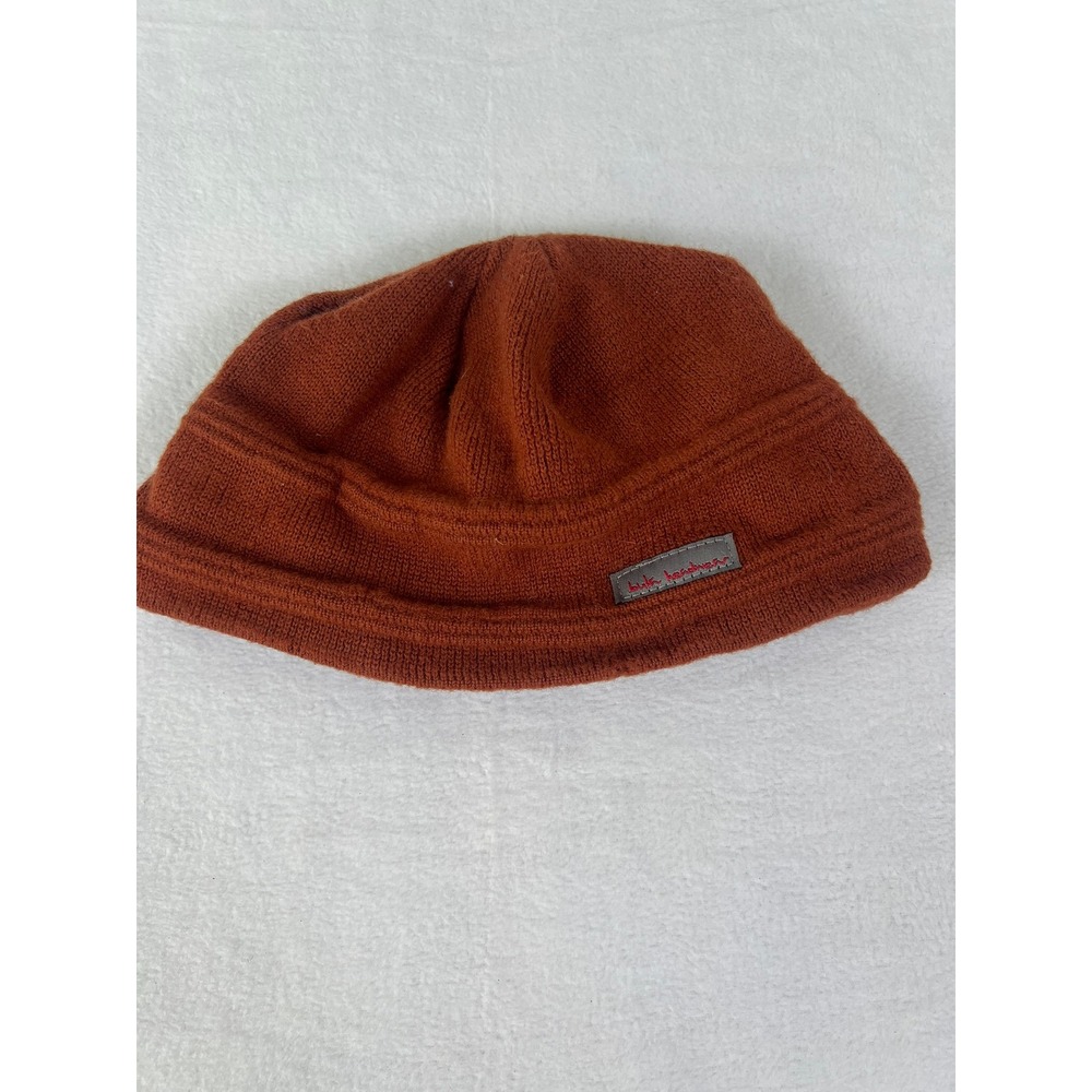 Bula Beanie Hat Mens OSFM Orange Fleece Lined Knit Winter Cap Indie Hipster Y2K